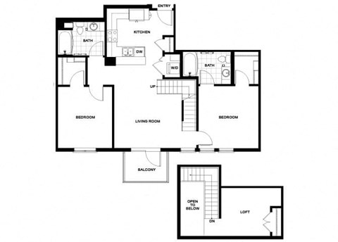 B17  Floor Plan at Candara at Hancock Park Apartments in Los Angeles CA